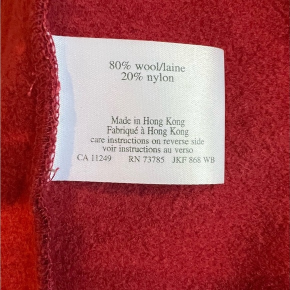 Vintage Laura Ashley women’s Red Toggle Coat, size large, EUC, winter, wool - Picture 8 of 10
